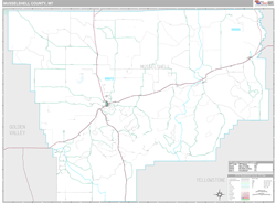 Musselshell County, MT Wall Map