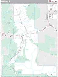 Park County, MT Wall Map