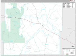 Powder River County, MT Wall Map