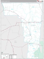 Rosebud County, MT Wall Map