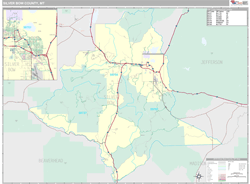 Silver Bow County, MT Wall Map