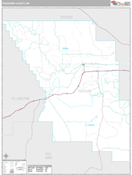 Treasure County, MT Wall Map