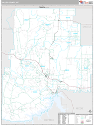 Valley County, MT Wall Map