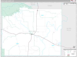 Wheatland County, MT Wall Map