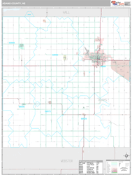 Adams County, NE Wall Map