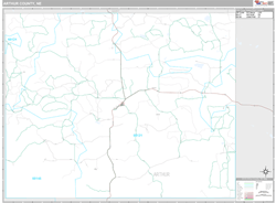 Arthur County, NE Wall Map