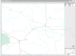 Blaine County, NE Wall Map