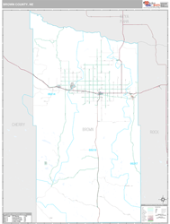 Brown County, NE Wall Map
