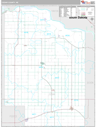 Cedar County, NE Wall Map