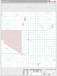 Clay County, NE Wall Map