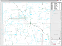 Custer County, NE Wall Map