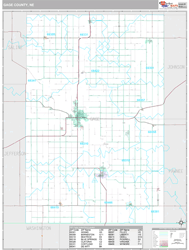 Gage County, NE Wall Map