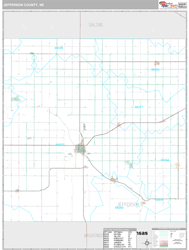 Jefferson County, NE Wall Map