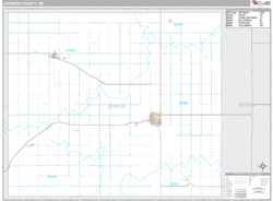 Johnson County, NE Wall Map