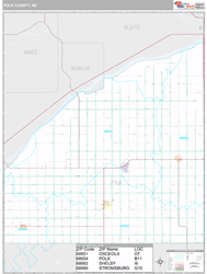 Polk County, NE Wall Map