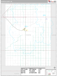 Stanton County, NE Wall Map