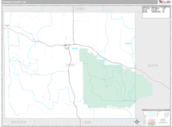 Thomas County, NE Wall Map