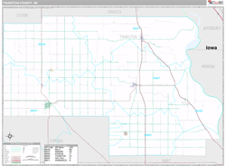 Thurston County, NE Wall Map