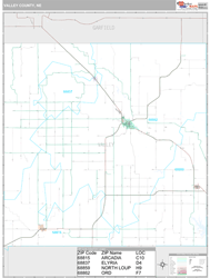 Valley County, NE Wall Map