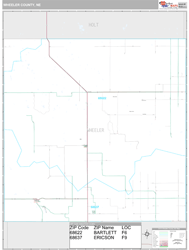 Wheeler County, NE Wall Map