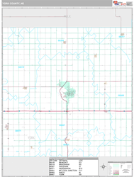 York County, NE Wall Map