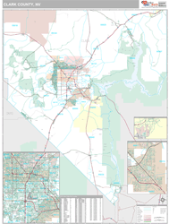 Clark County, NV Wall Map