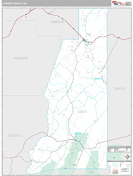 Lander County, NV Wall Map