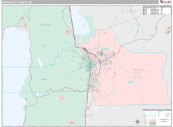 Carson City County, NV Wall Map