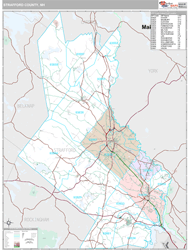 Strafford County, NH Wall Map