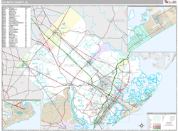 Atlantic County, NJ Zip Code Wall Map