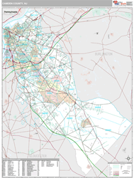 Camden County, NJ Zip Code Wall Map