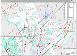 Mercer County, NJ Wall Map