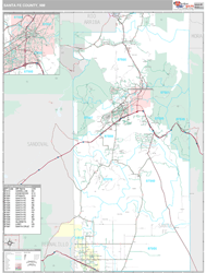 Santa Fe County, NM Wall Map