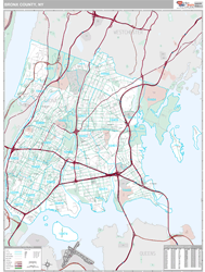 Bronx County, NY Zip Code Wall Map