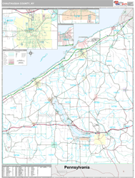 Chautauqua County, NY Wall Map