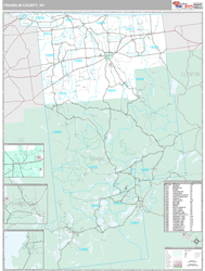 Franklin County, NY Zip Code Wall Map