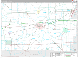 Genesee County, NY Zip Code Wall Map