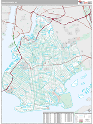 Kings County, NY Wall Map