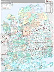 Nassau County, NY Wall Map