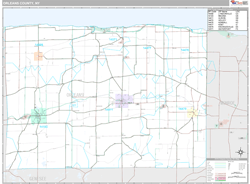 Orleans County, NY Zip Code Wall Map
