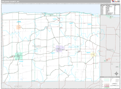 Orleans County, NY Wall Map