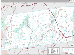 Putnam County, NY Zip Code Wall Map