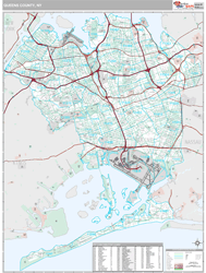 Queens County, NY Wall Map