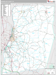 Rensselaer County, NY Wall Map