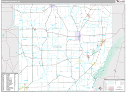 Wyoming County, NY Wall Map