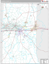 Alamance County, NC Wall Map