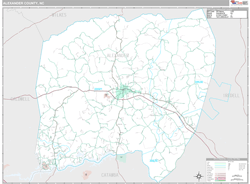 Alexander County, NC Wall Map