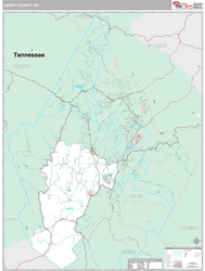 Avery County, NC Wall Map