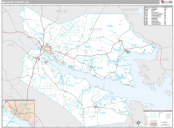 Beaufort County, NC Wall Map