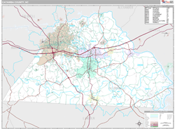 Catawba County, NC Wall Map